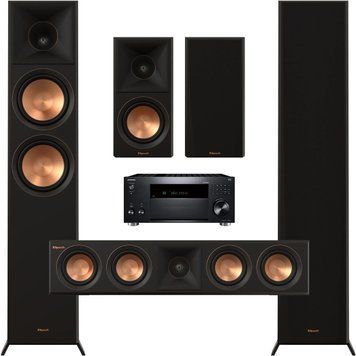 Домашній кінотеатр 5.0: Klipsch RP-6000F II + RP-500M RP-404C Onkyo TX-RZ50 Чорне дерево ID-CN-84446 фото