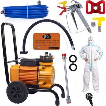 Комплект Agregat Малярний Hydrodynamiczny Rosfix 3500W + Kombinezon Аксесуари ID-CN-221972 фото