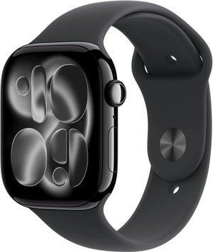 Apple Watch Series 11 GPS 46mm aluminium onyks pasek спортивний чорний M/L (MEUX4MPA) ID-CN-304617 фото