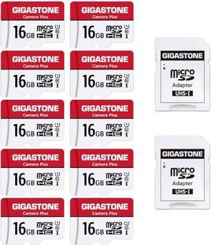 Gigastone Картка пам&rsquo;яті 16 Gb Комплект 10 Kart Камера Seryjna Prędkość для 85 Mb/S. Idealna Камери Wideo Full Hd Gopro Drone U1 C10 Micro Sdh ID-CN-140898 фото