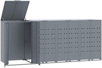 Zakito Home Obudowa Na Kosz Na Śmieci 120/240l Szara Stal 276x79x117cm (ZH3279989) ID-CN-420070 фото