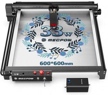 Mecpow X5 Pro 33W Laser Engraving Машина, 600X600Mm Area 0.08X0.1Mm Spot With Auto Air Assist Eu (6975606872389) ID-CN-117676 фото