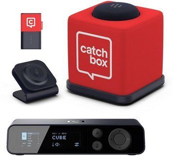 Catchbox ПЛЮС System з 2-kanałowym odbiornikiem Hub DSP siecią, PoE і Dante, 1 Мікрофон Cube, Clip ładowarkami, Standard червоний ID-CN-185945 фото