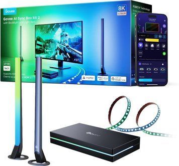 LED-стрічка Govee AI Sync Box Kit 2 Smart з synchronizacją muzyką 1,68m RGB (6974316990383, 1839706) ID-CN-282035 фото