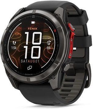 Garmin Fenix 8 Pro 51mm Microled Sapphire Carbon Grey DLC Titanium Чорно Сірий Pasek (100338001) ID-CN-304606 фото