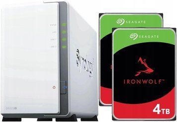 Synology Сервер Nas Diskstation DS223j 8TB (2x4TB) Seagate IronWolf (DS223J8TB) ID-CN-163388 фото