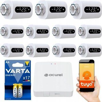 Acurel Термостатична головка Smart Zigbee 3.0 Tuya WiFi (5904013982689) ID-CN-260496 фото