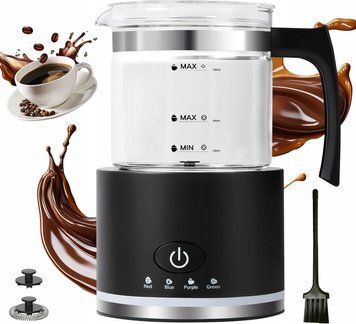 Bedee Спінювач для молока Підігрівач 4 Tryby 600W 500Ml Чорний ID-CN-34302 фото