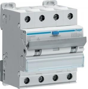 Hager RCBO Вимикач диференційний 4P 6kA B 32A/30mA Typ A (ADM432C) ID-CN-284809 фото